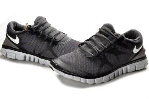 Nike Free 3.0 V3 Mens Shoes dark black grey white - Click Image to Close